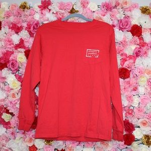 Small Southern Marsh red long-sleeve t-shirt